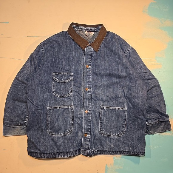 Bob Barker Other - VTG 90s Bob Barker XXL Denim Blanket Lined Prison Chore Coat Brown Corduroy Jail